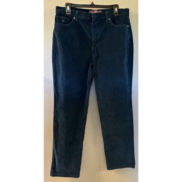 Gloria Vanderbilt Pants - Gloria Vanderbilt Corduroy Pants Womens Straight Leg Turquoise Size 14